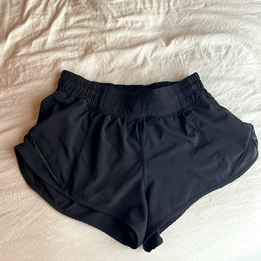 Low rise black hotty hot shorts